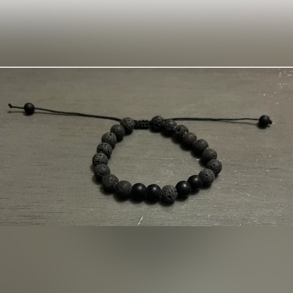 Lava Volcanic Stone Bead Bracelet - Picture 3 of 4